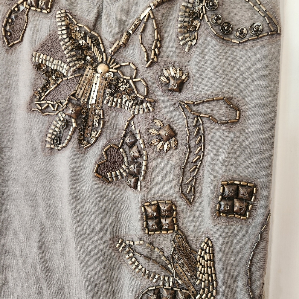 Urban Outfitters Metal Stud and Bead Detailing Keyhole Back Halter Dress - Picture 4 of 10